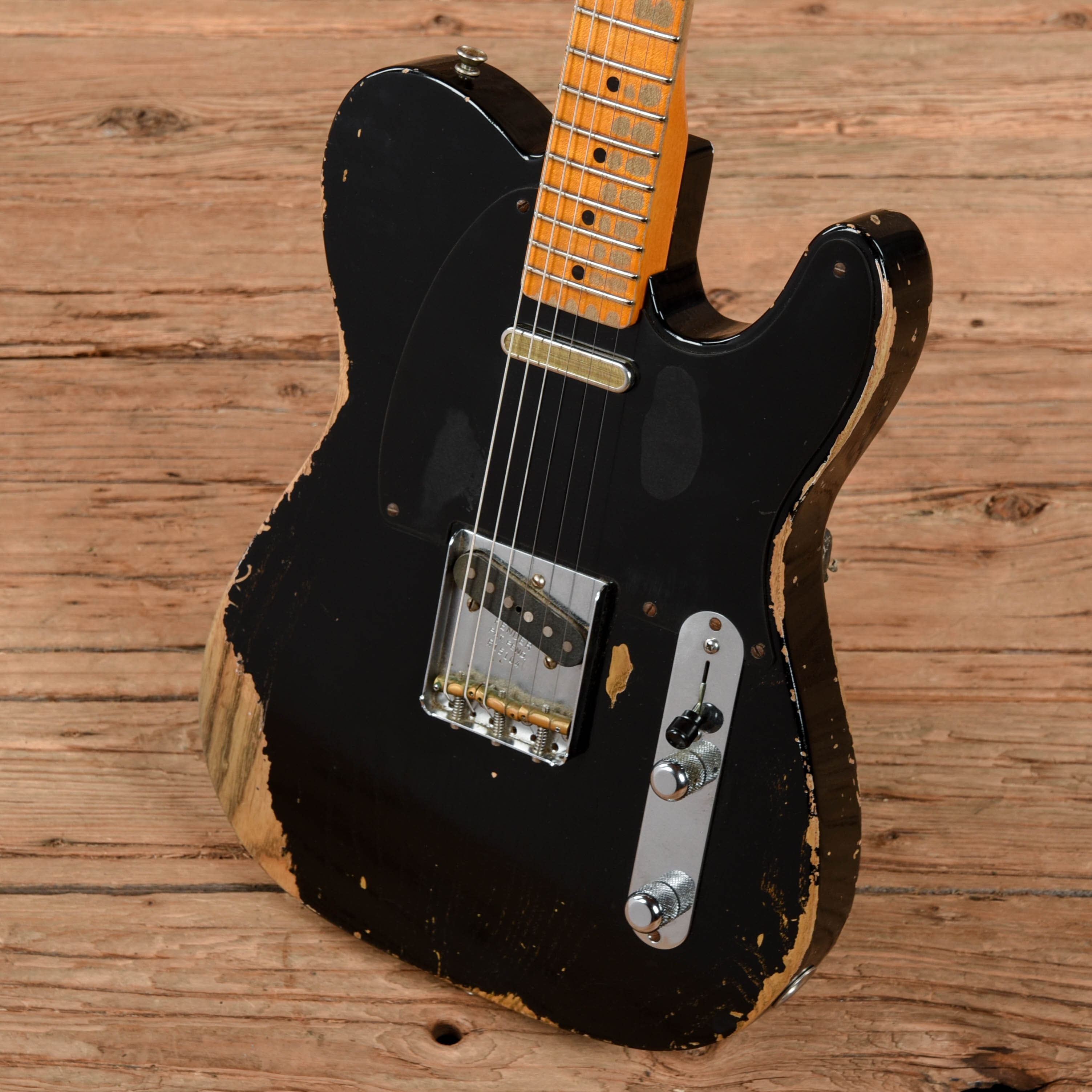 Fender Custom Shop 52 Telecaster Relic Black 2015 Electric Guitars / Solid Body