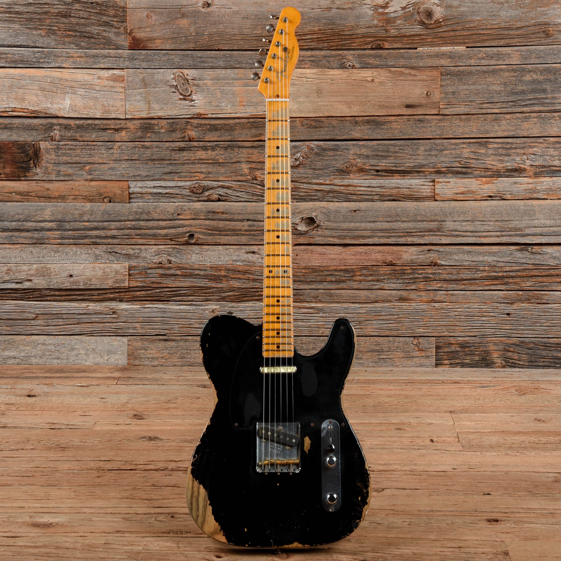 Fender Custom Shop 52 Telecaster Relic Black 2015 Electric Guitars / Solid Body