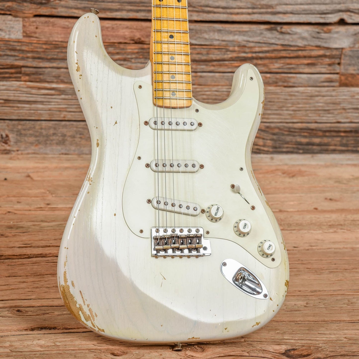 Fender Custom Shop '54 Stratocaster Heavy Relic Aged White Blonde 2015 Electric Guitars / Solid Body