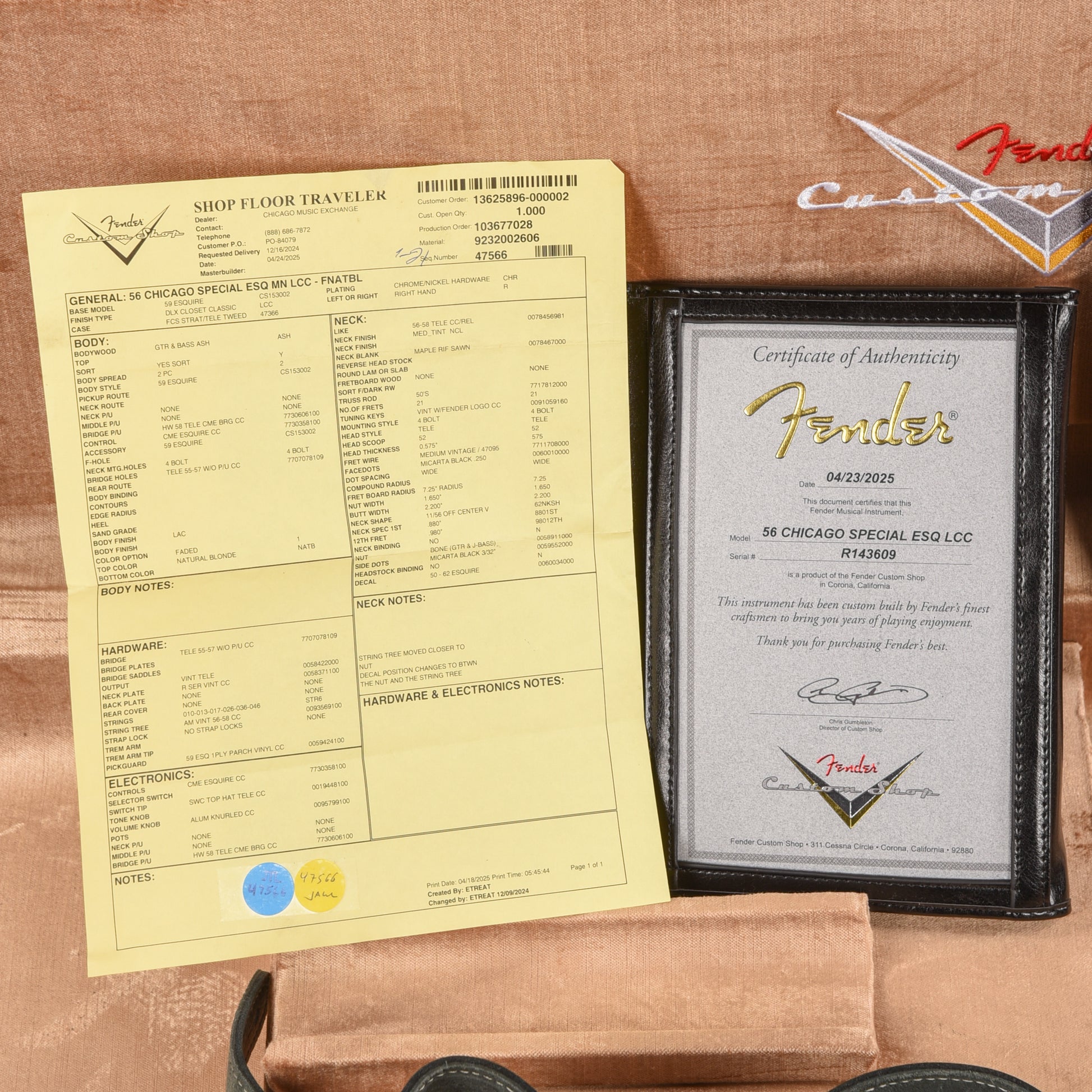 Fender Custom Shop '56 Esquire "Chicago Special" DCC Blonde 2025 Electric Guitars / Solid Body