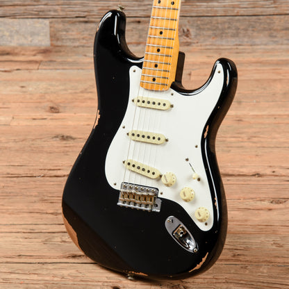 Fender Custom Shop '57 Stratocaster Relic Aged Black 2023 Electric Guitars / Solid Body