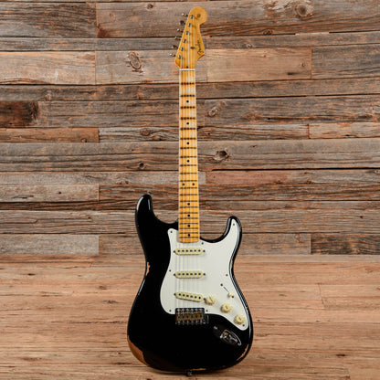 Fender Custom Shop '57 Stratocaster Relic Aged Black 2023 Electric Guitars / Solid Body