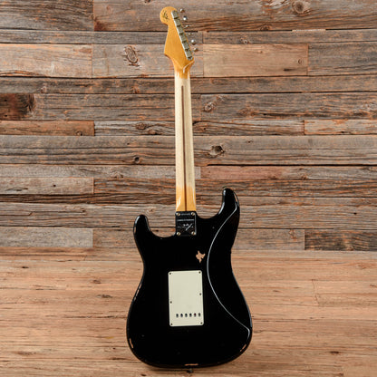 Fender Custom Shop '57 Stratocaster Relic Aged Black 2023 Electric Guitars / Solid Body