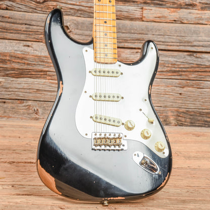 Fender Custom Shop '57 Stratocaster Relic Aged Black 2023 Electric Guitars / Solid Body