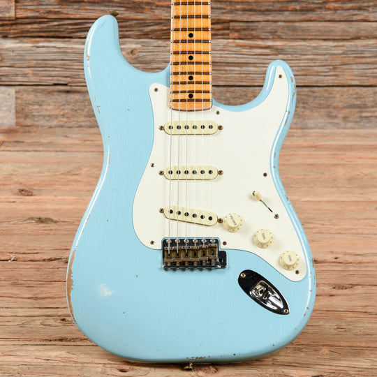 Fender Custom Shop '57 Stratocaster Relic Faded Aged Daphne Blue 2022 Electric Guitars / Solid Body
