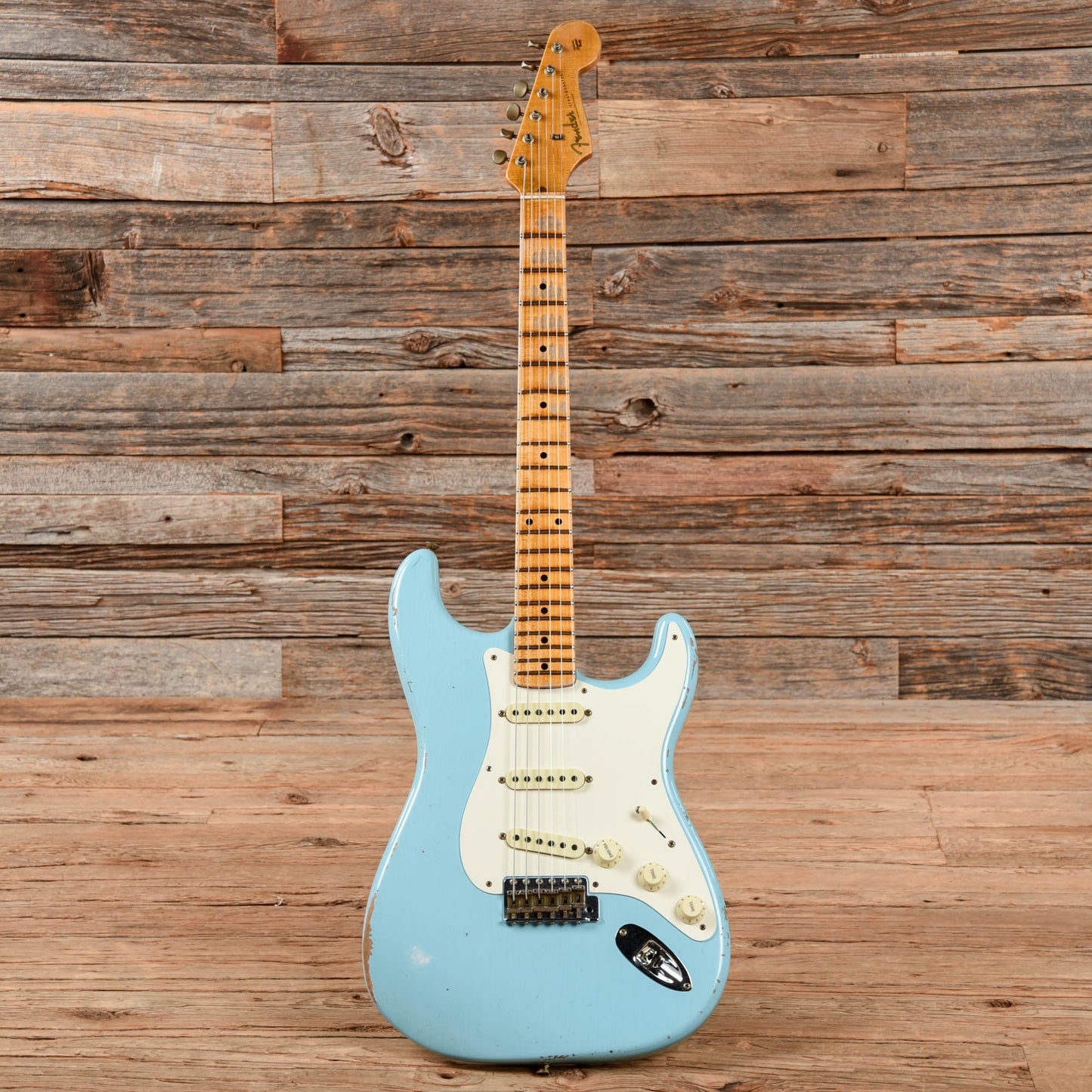 Fender Custom Shop '57 Stratocaster Relic Faded Aged Daphne Blue 2022 Electric Guitars / Solid Body