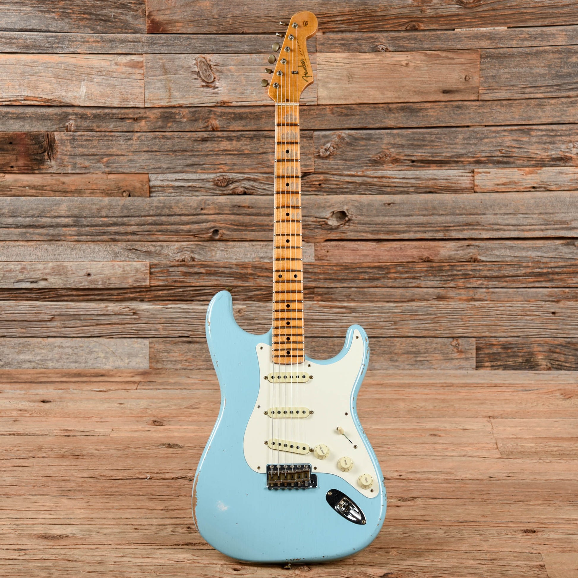 Fender Custom Shop '57 Stratocaster Relic Faded Aged Daphne Blue 2022 Electric Guitars / Solid Body