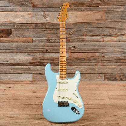 Fender Custom Shop '57 Stratocaster Relic Faded Aged Daphne Blue 2022 Electric Guitars / Solid Body