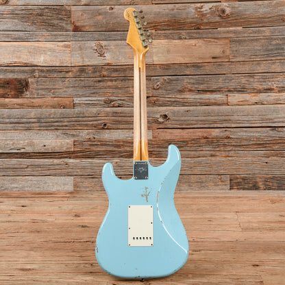 Fender Custom Shop '57 Stratocaster Relic Faded Aged Daphne Blue 2022 Electric Guitars / Solid Body