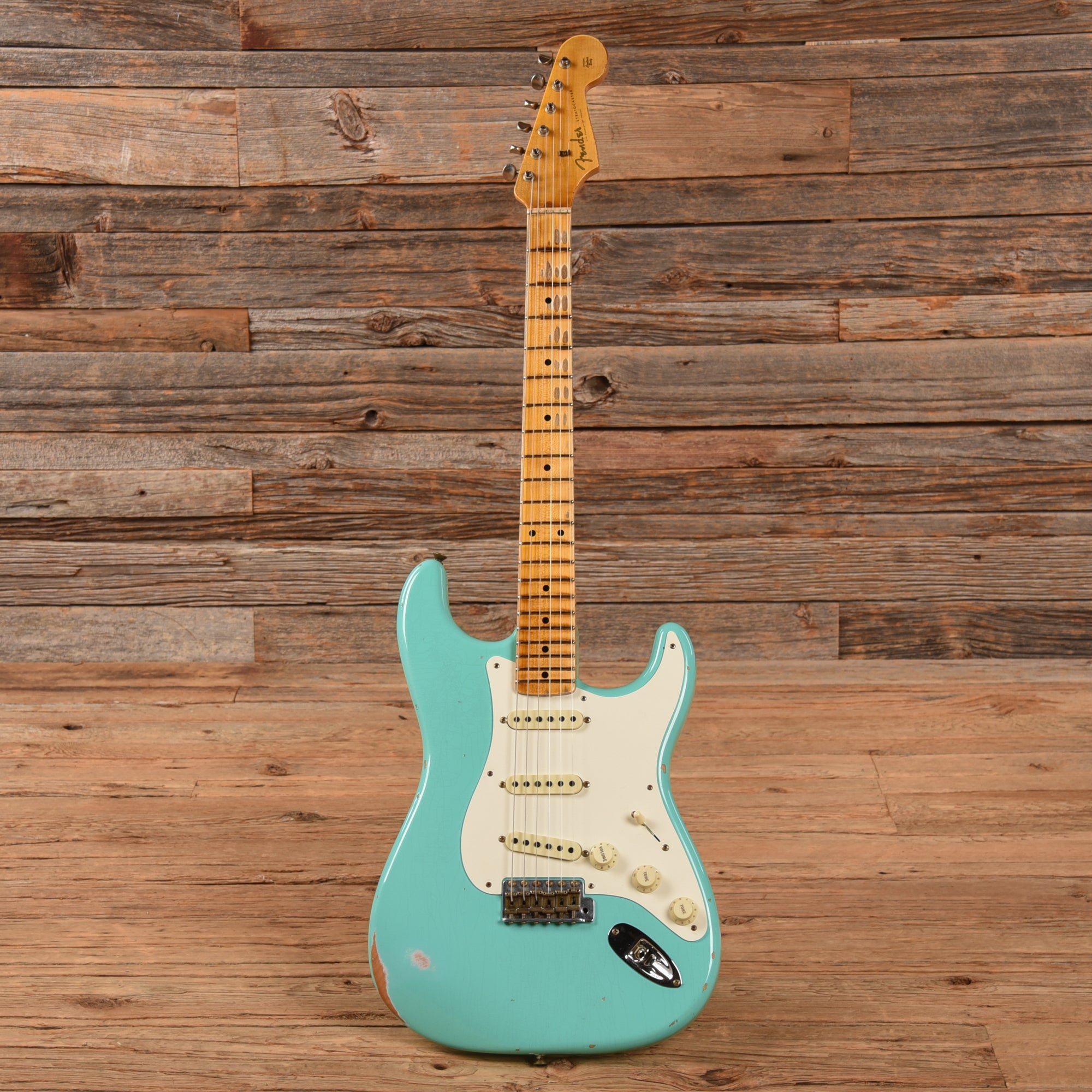Fender Custom Shop '57 Stratocaster Relic Faded Aged Sea Foam Green 2022 Electric Guitars / Solid Body
