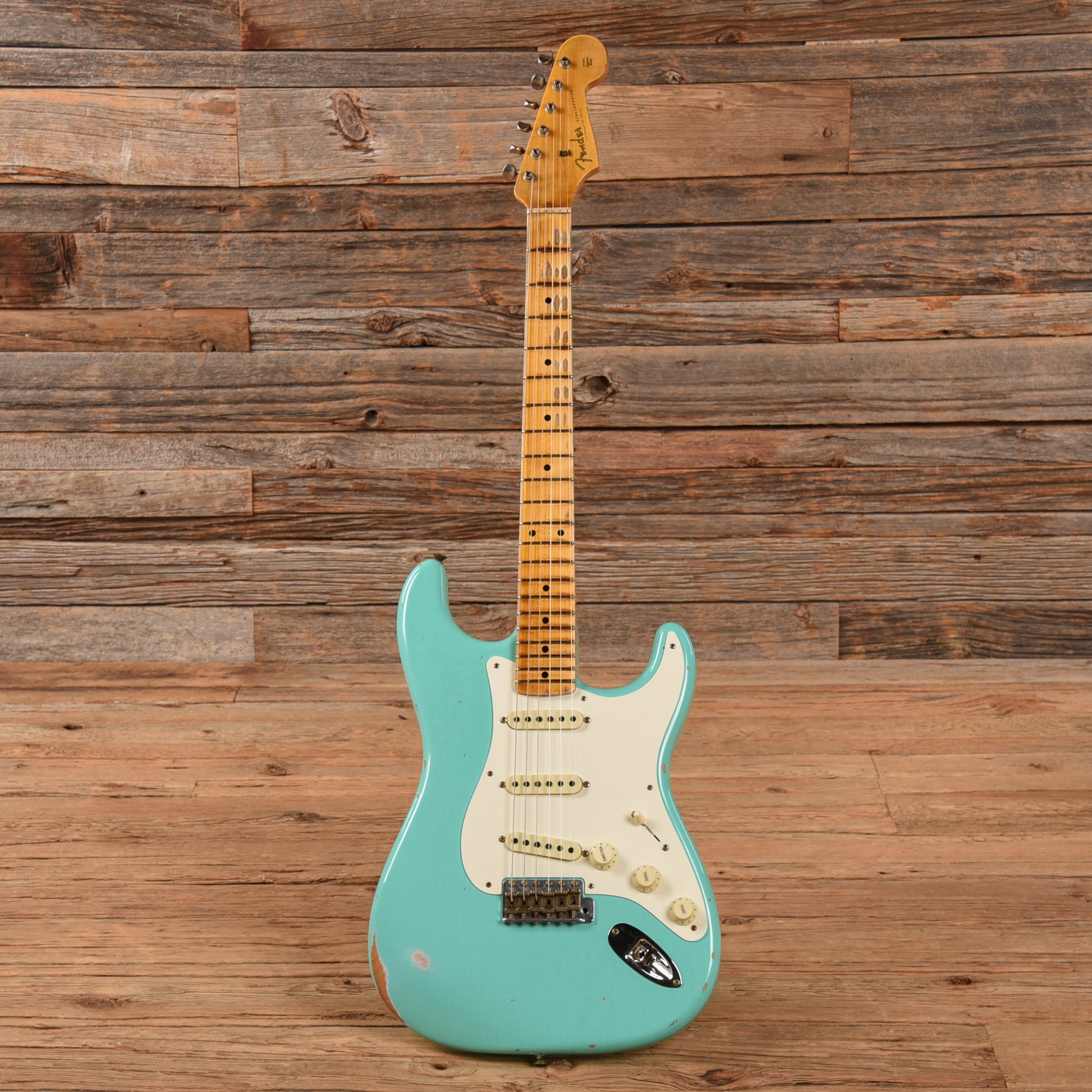 Fender Custom Shop '57 Stratocaster Relic Faded Aged Sea Foam Green 2022 Electric Guitars / Solid Body