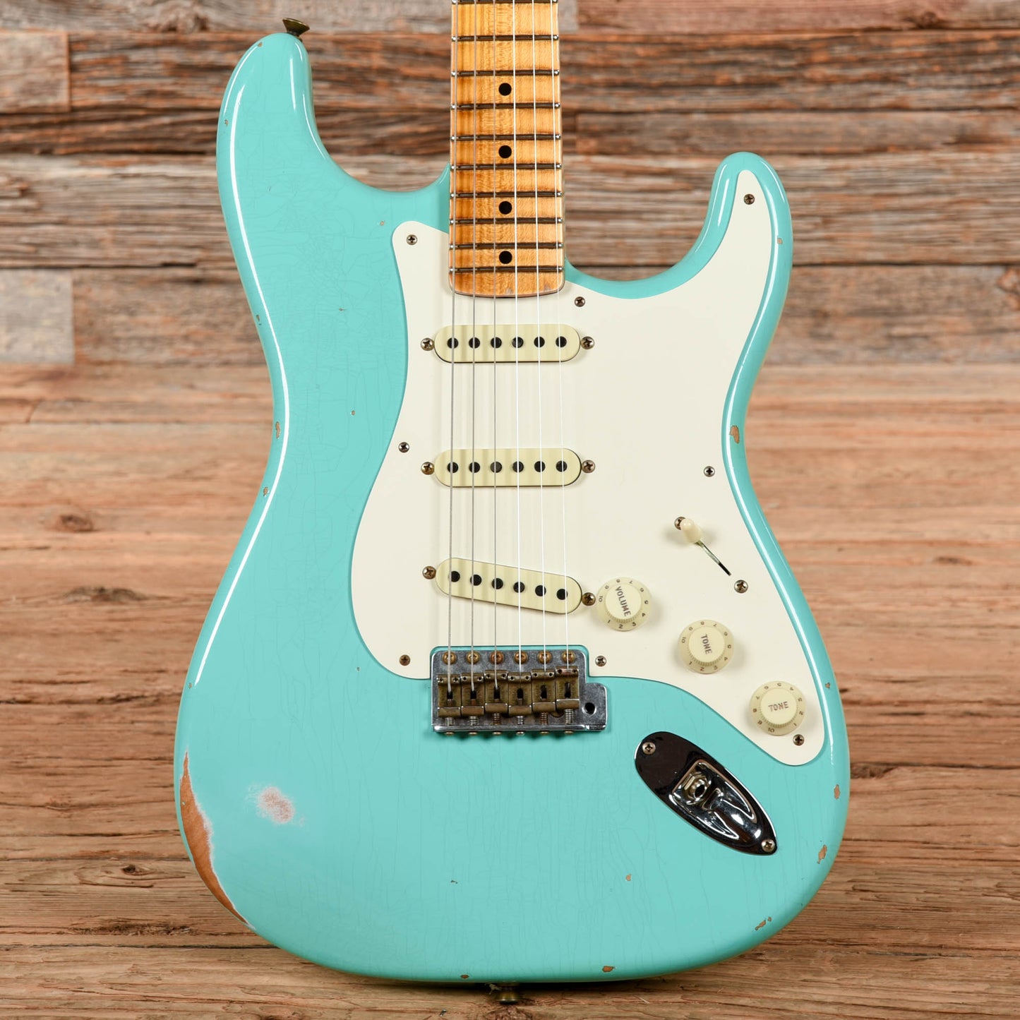 Fender Custom Shop '57 Stratocaster Relic Faded Sea Foam Green 2022 Electric Guitars / Solid Body