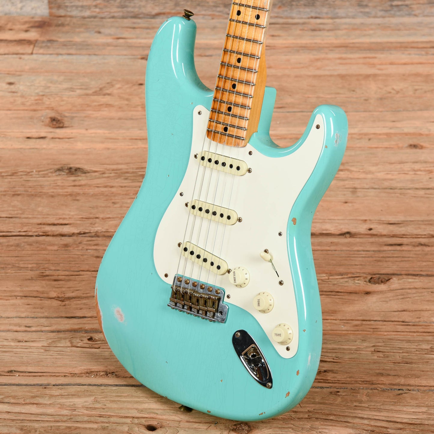 Fender Custom Shop '57 Stratocaster Relic Faded Sea Foam Green 2022 Electric Guitars / Solid Body