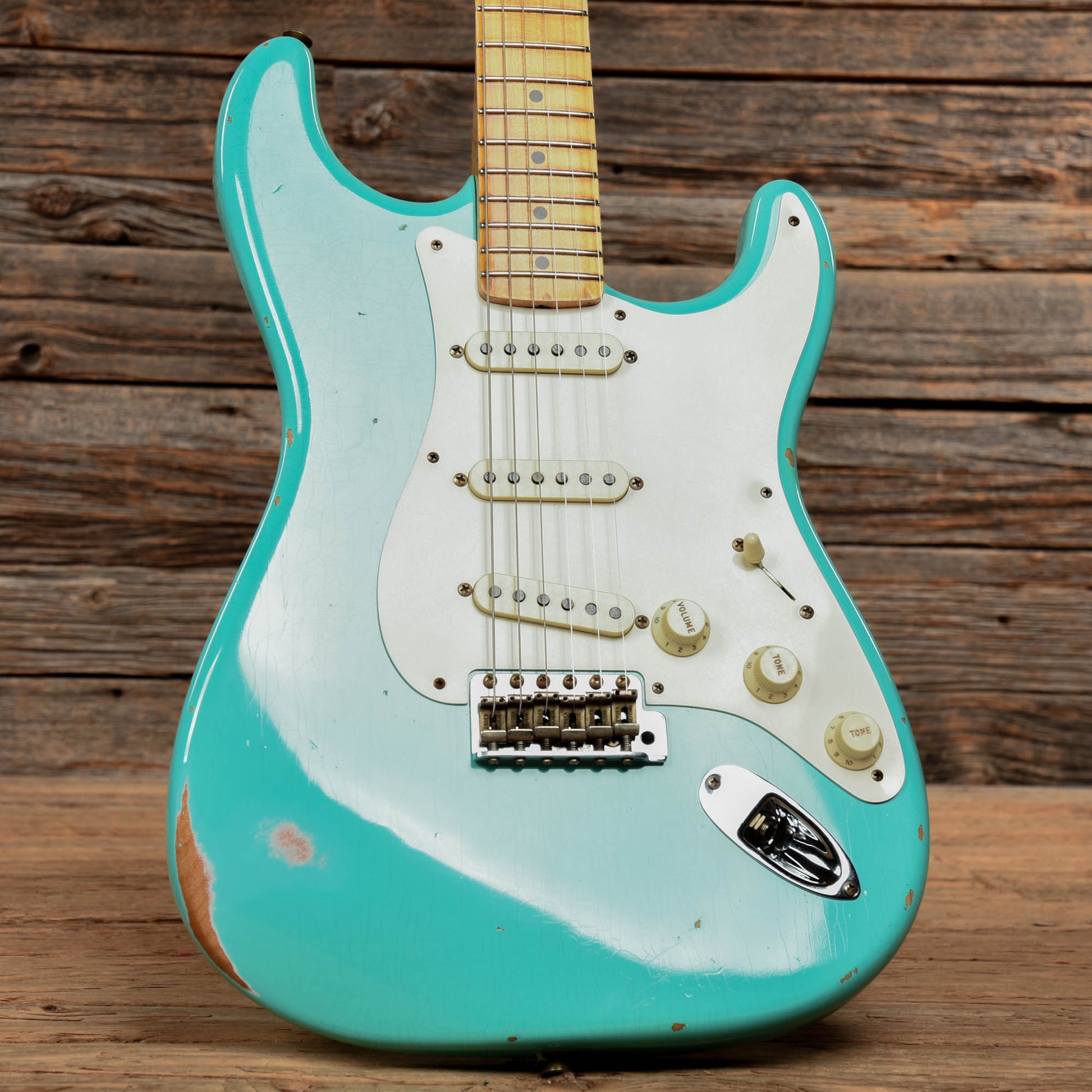 Fender Custom Shop '57 Stratocaster Relic Faded Sea Foam Green 2022 Electric Guitars / Solid Body