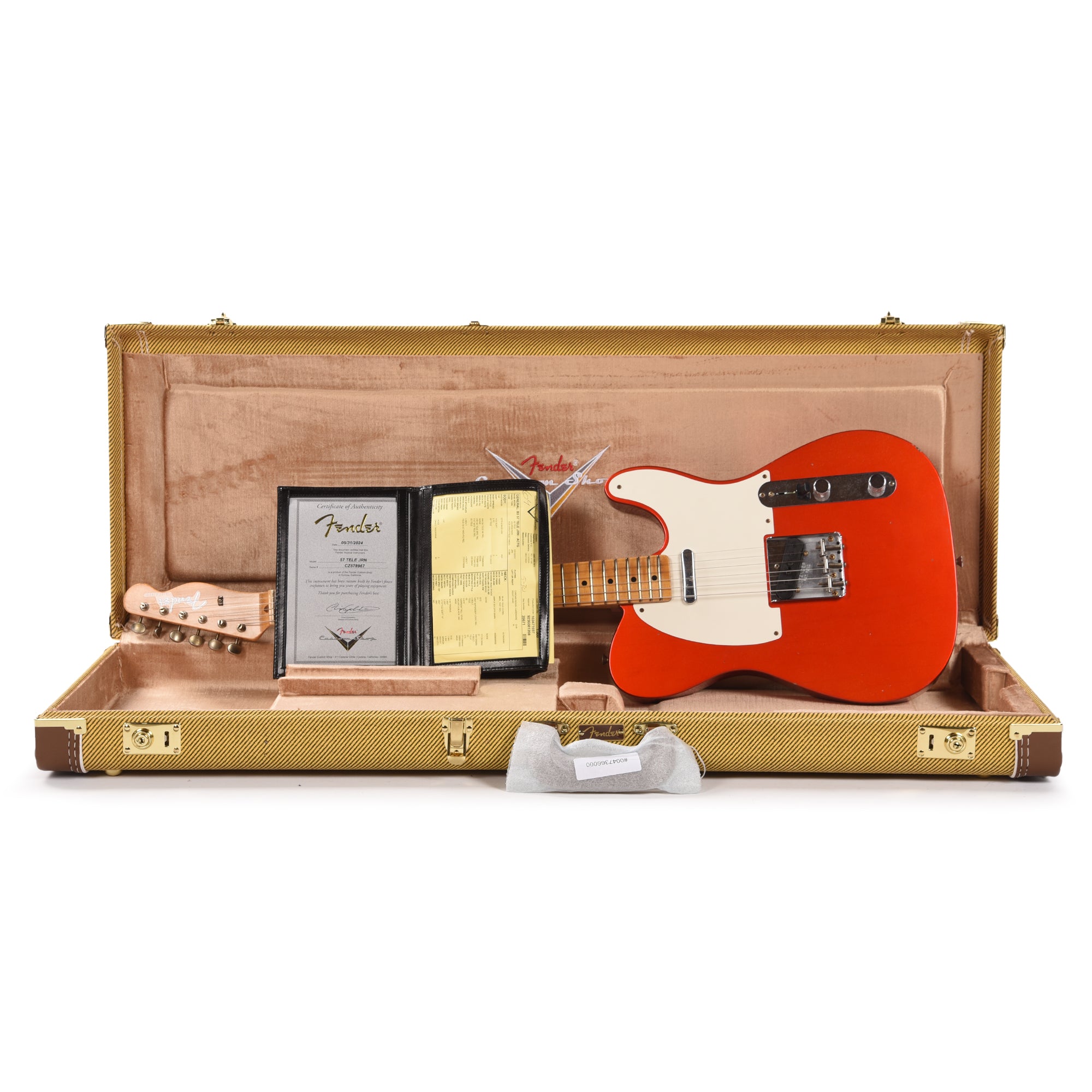 Fender Custom Shop '57 Telecaster Journeyman Relic Aged Candy Tangerine Electric Guitars / Solid Body