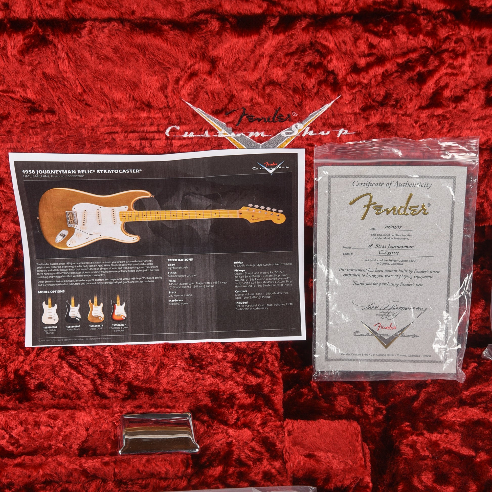 Fender Custom Shop '58 Stratocaster Journeyman Relic Blonde 2017 Electric Guitars / Solid Body