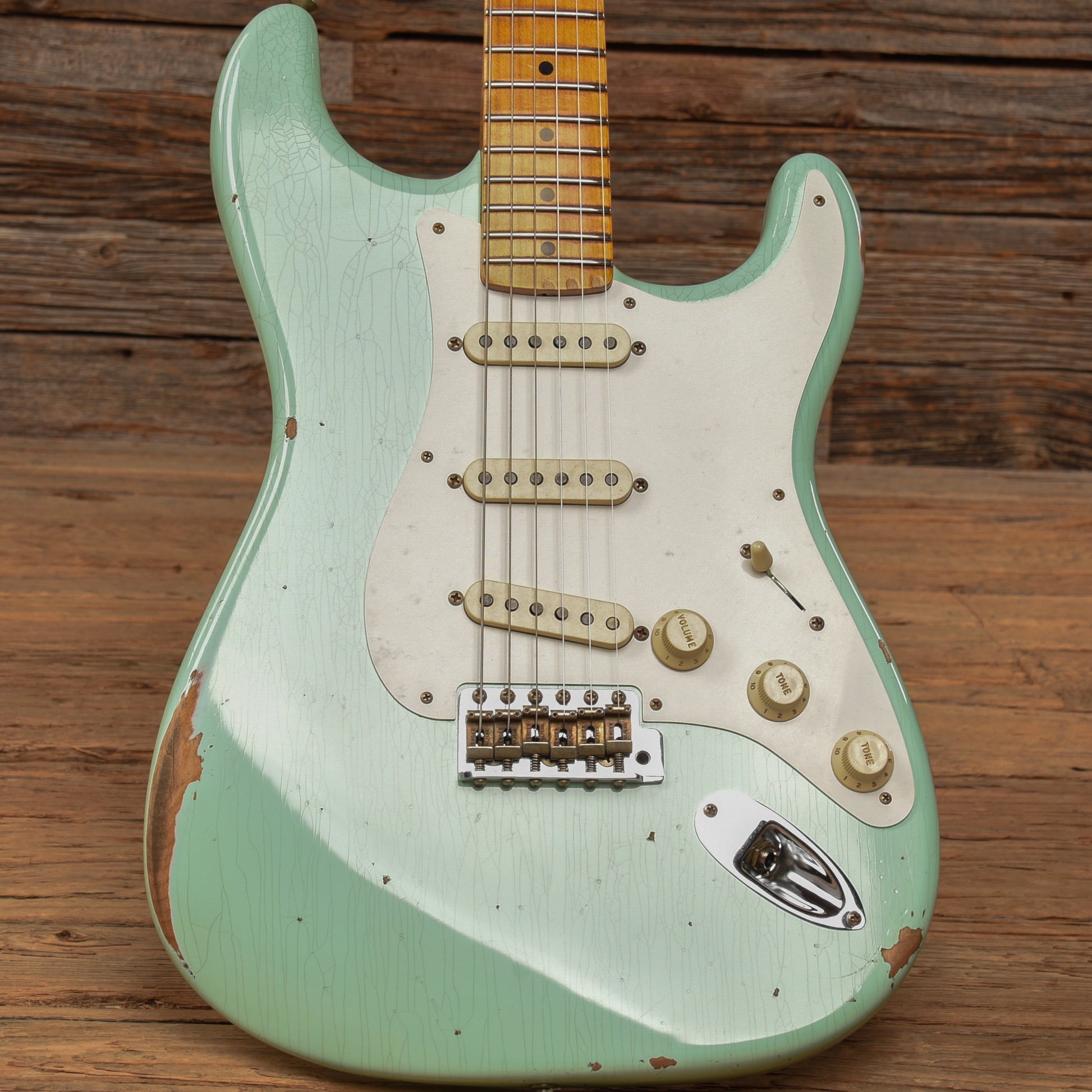 Fender Custom Shop '58 Stratocaster Relic Surf Green 2024 Electric Guitars / Solid Body
