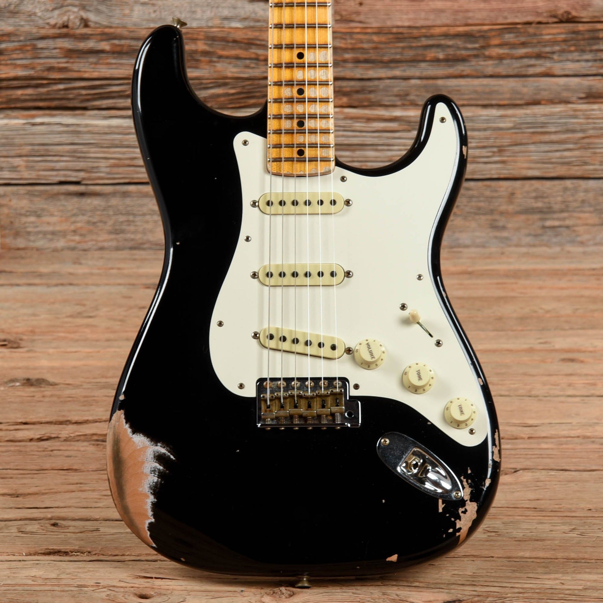Fender Custom Shop '59 Stratocaster Maple Neck Heavy Relic Black 2022 Electric Guitars / Solid Body