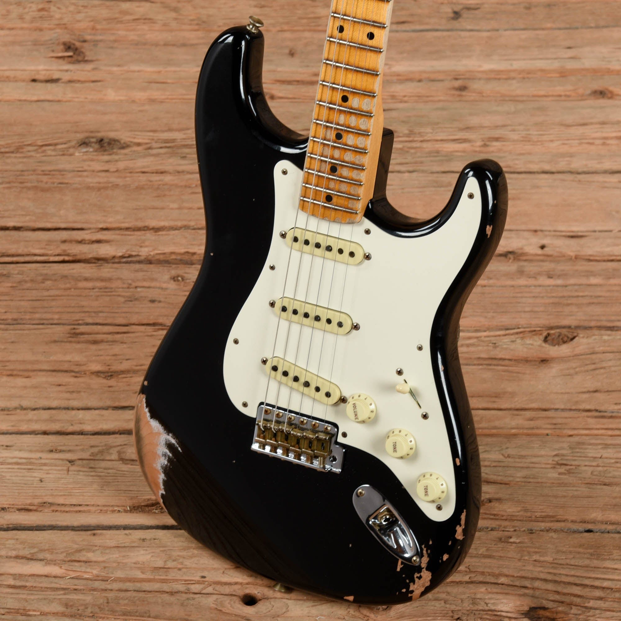 Fender Custom Shop '59 Stratocaster Maple Neck Heavy Relic Black 2022 Electric Guitars / Solid Body
