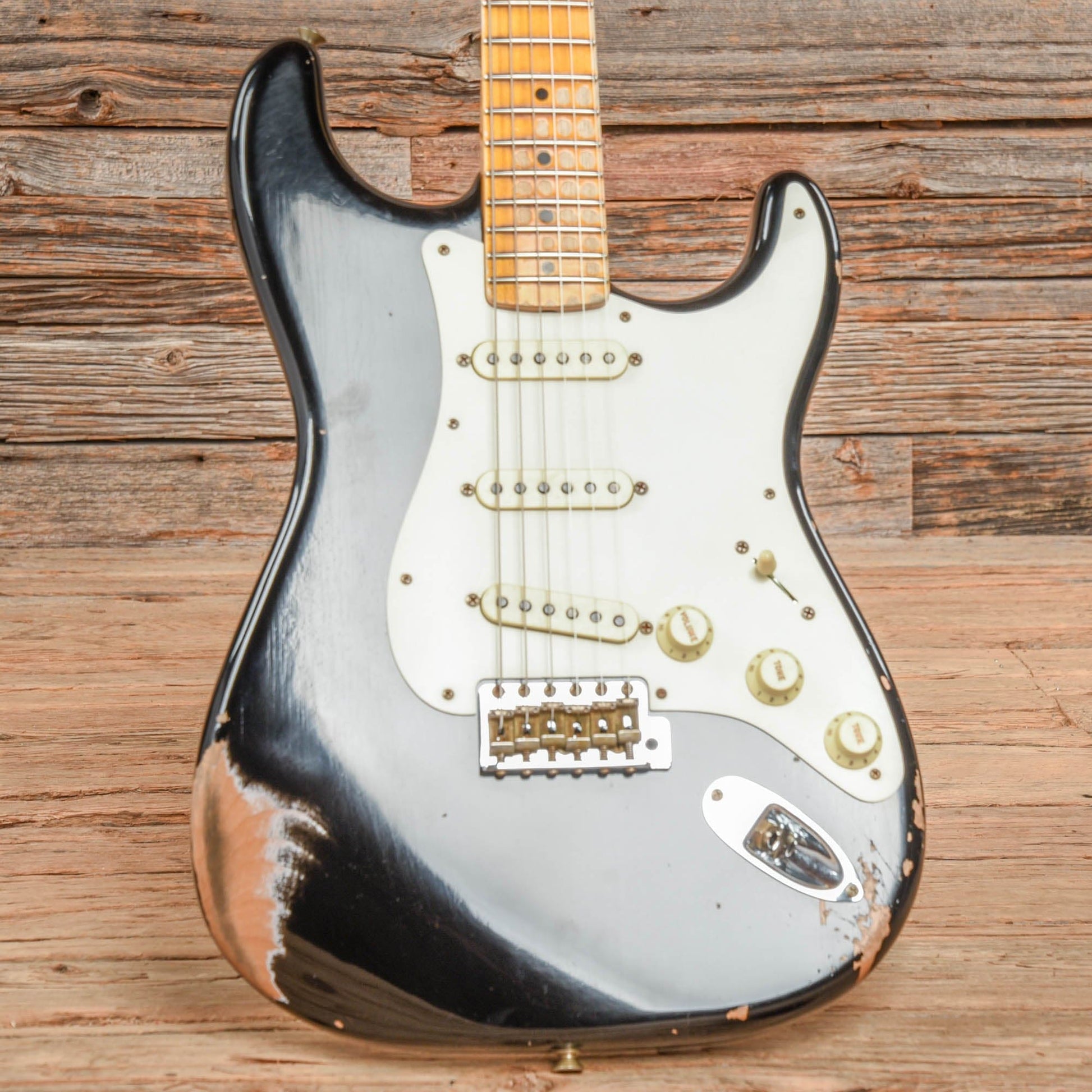 Fender Custom Shop '59 Stratocaster Maple Neck Heavy Relic Black 2022 Electric Guitars / Solid Body