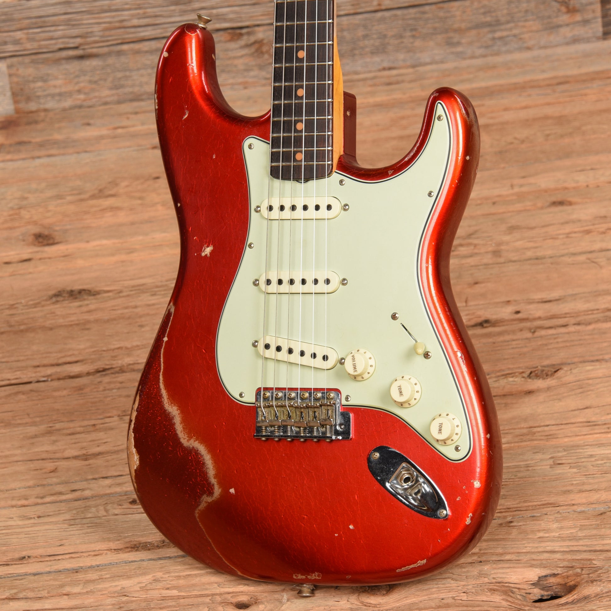 Fender Custom Shop 59 Stratocaster Relic RVHS Candy Apple Red over Red Sparkle 2019 Electric Guitars / Solid Body