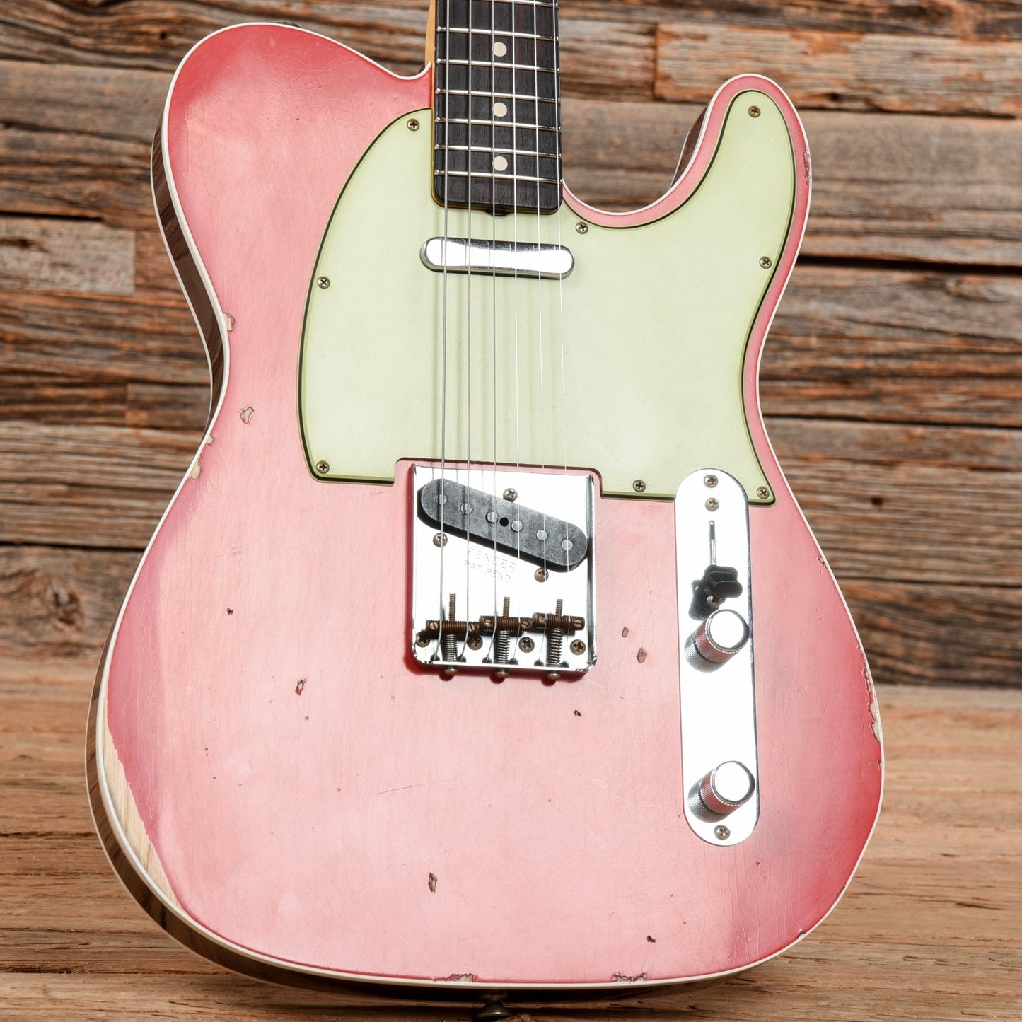 Fender Custom Shop '60 Custom Telecaster Relic Aged Fiesta Red Electric Guitars / Solid Body