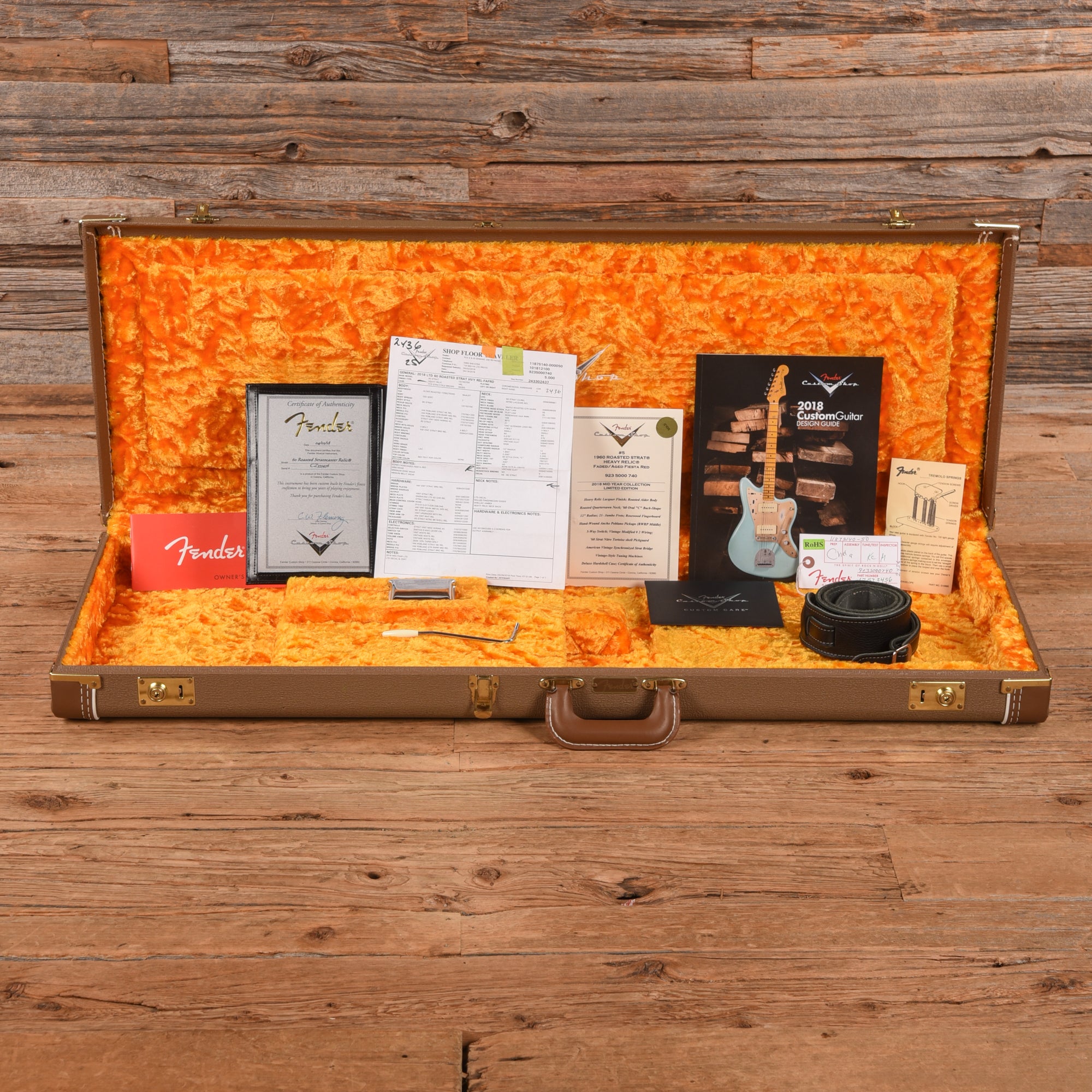 Fender Custom Shop '60 Roasted Stratocaster Relic Fiesta Red 2018 Electric Guitars / Solid Body