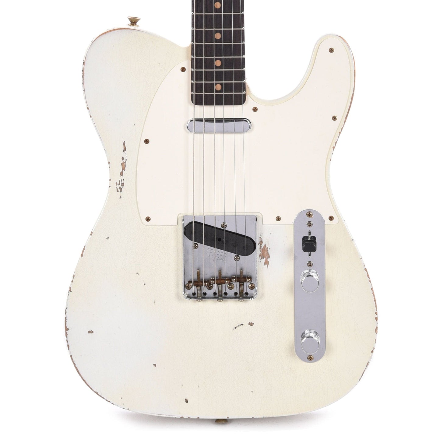 Fender Custom Shop 60's Telecaster Heavy Relic Aged Olympic White Electric Guitars / Solid Body
