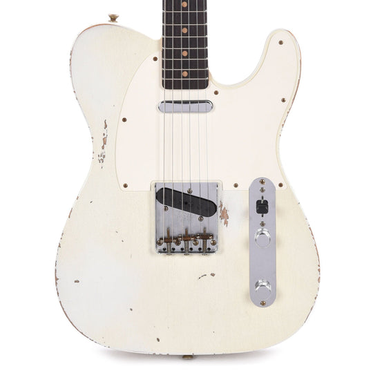 Fender Custom Shop 60's Telecaster Heavy Relic Aged Olympic White Electric Guitars / Solid Body