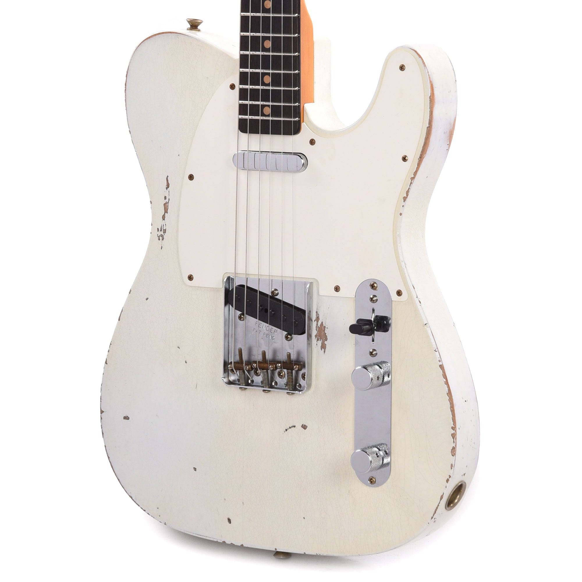 Fender Custom Shop 60's Telecaster Heavy Relic Aged Olympic White Electric Guitars / Solid Body