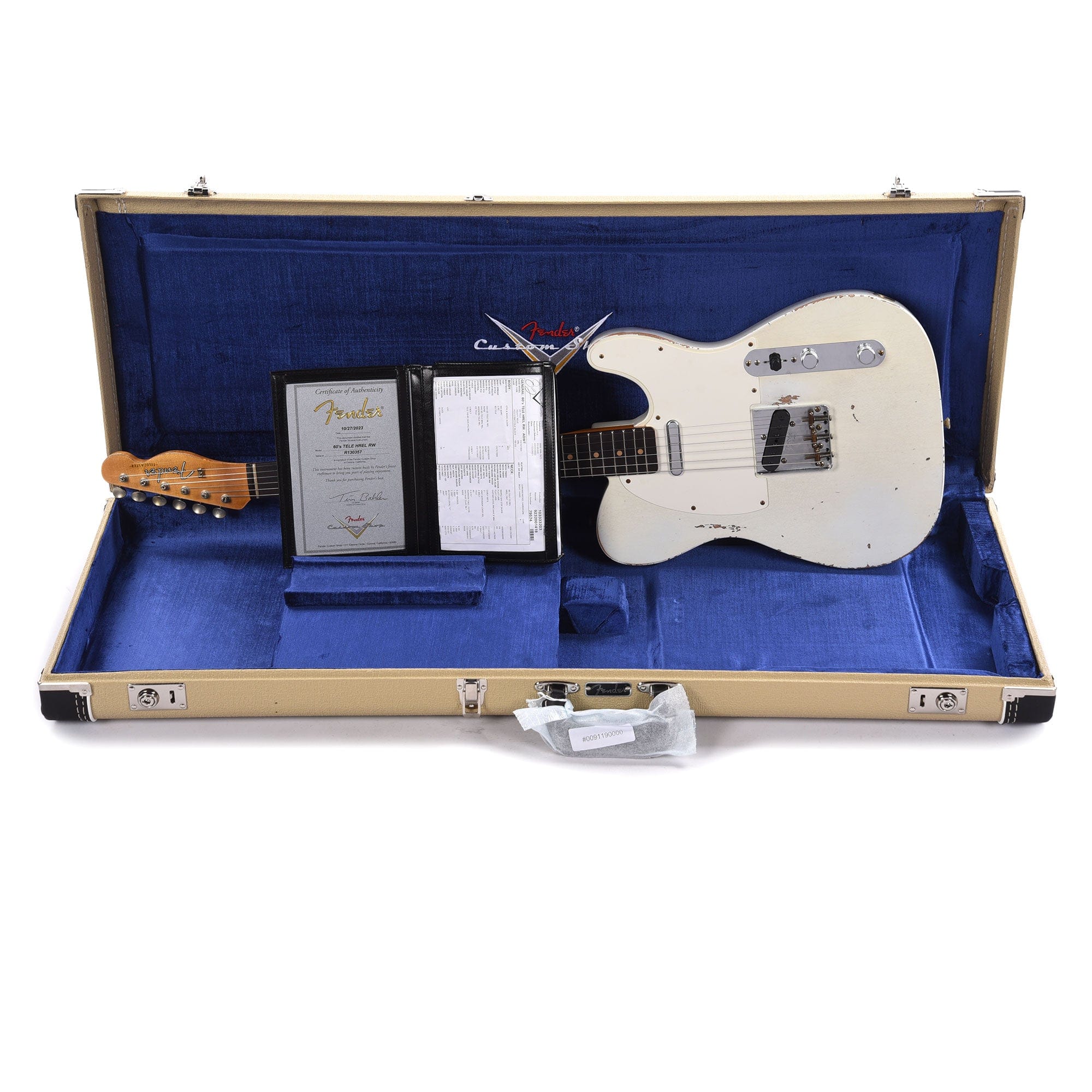 Fender Custom Shop 60's Telecaster Heavy Relic Aged Olympic White Electric Guitars / Solid Body