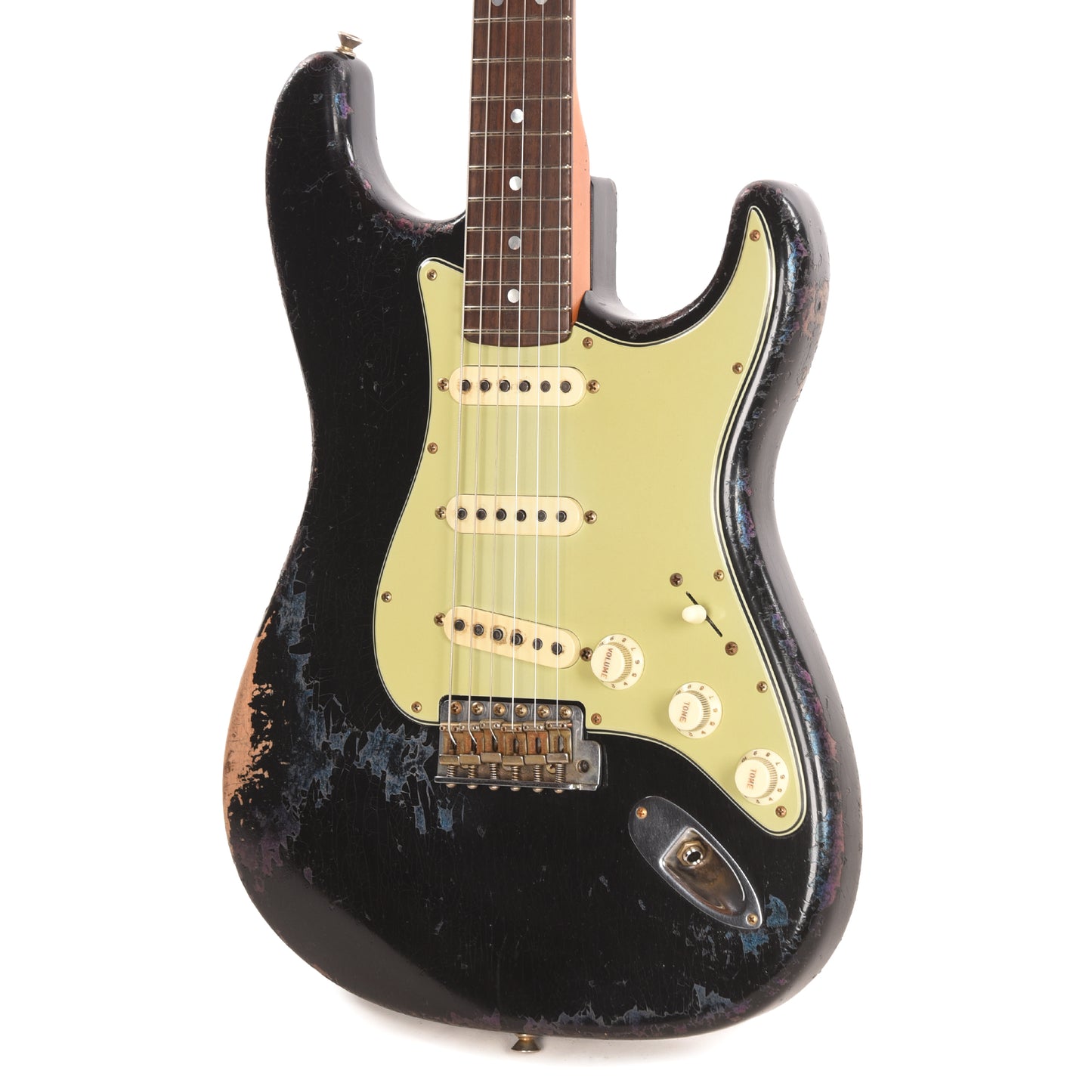 Fender Custom Shop '60s Stratocaster Black over Chameleon Heavy Relic Master Built by Dale Wilson w/Josefina Hand-Wound PIckups Electric Guitars / Solid Body