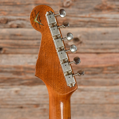 Fender Custom Shop 61 Stratocaster Heavy Relic Black Over Sunburst Electric Guitars / Solid Body