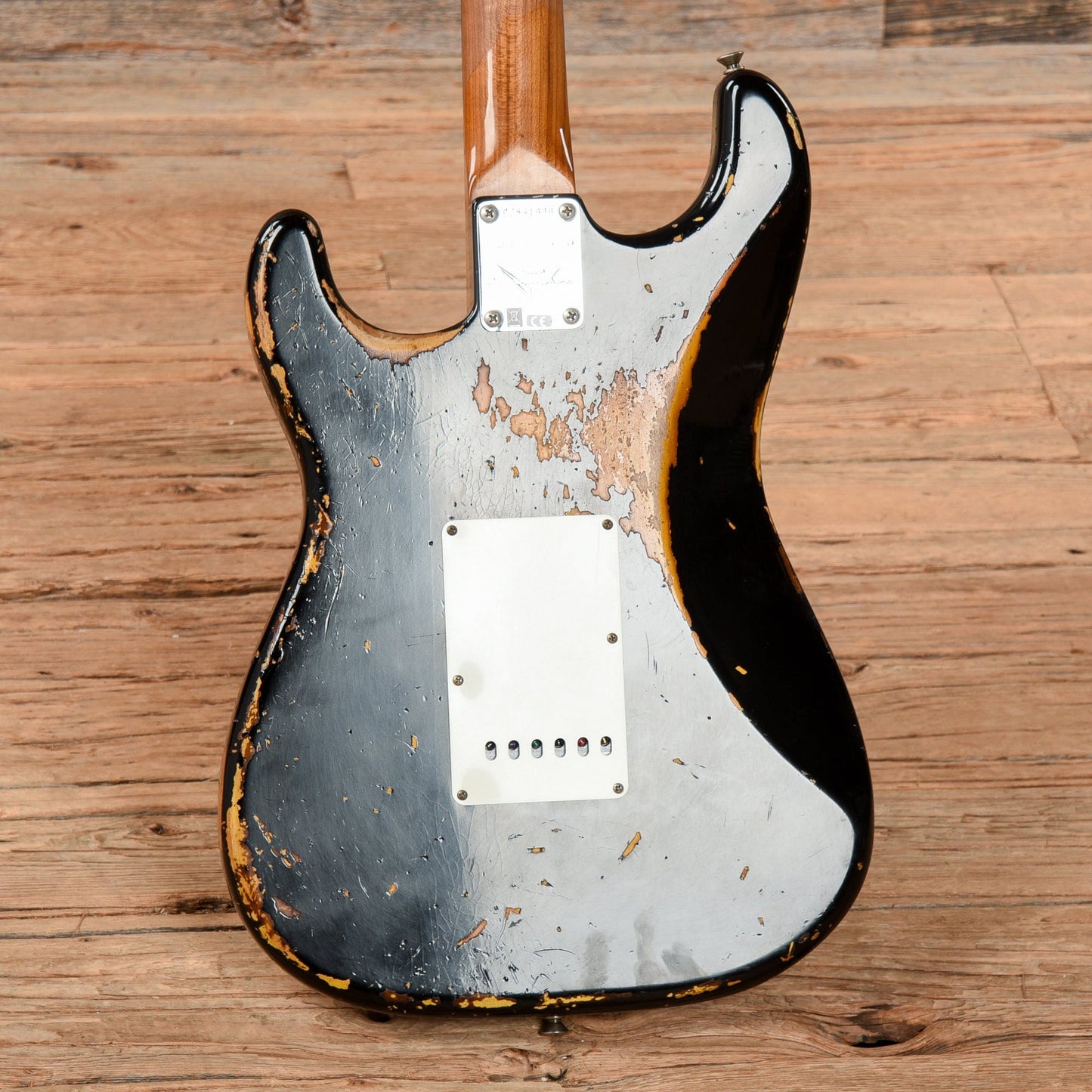 Fender Custom Shop 61 Stratocaster Heavy Relic Black Over Sunburst Electric Guitars / Solid Body