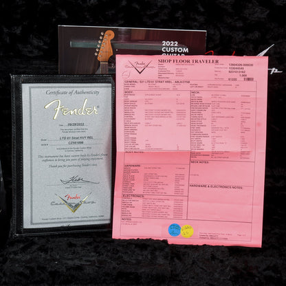 Fender Custom Shop 61 Stratocaster Heavy Relic Black Over Sunburst Electric Guitars / Solid Body