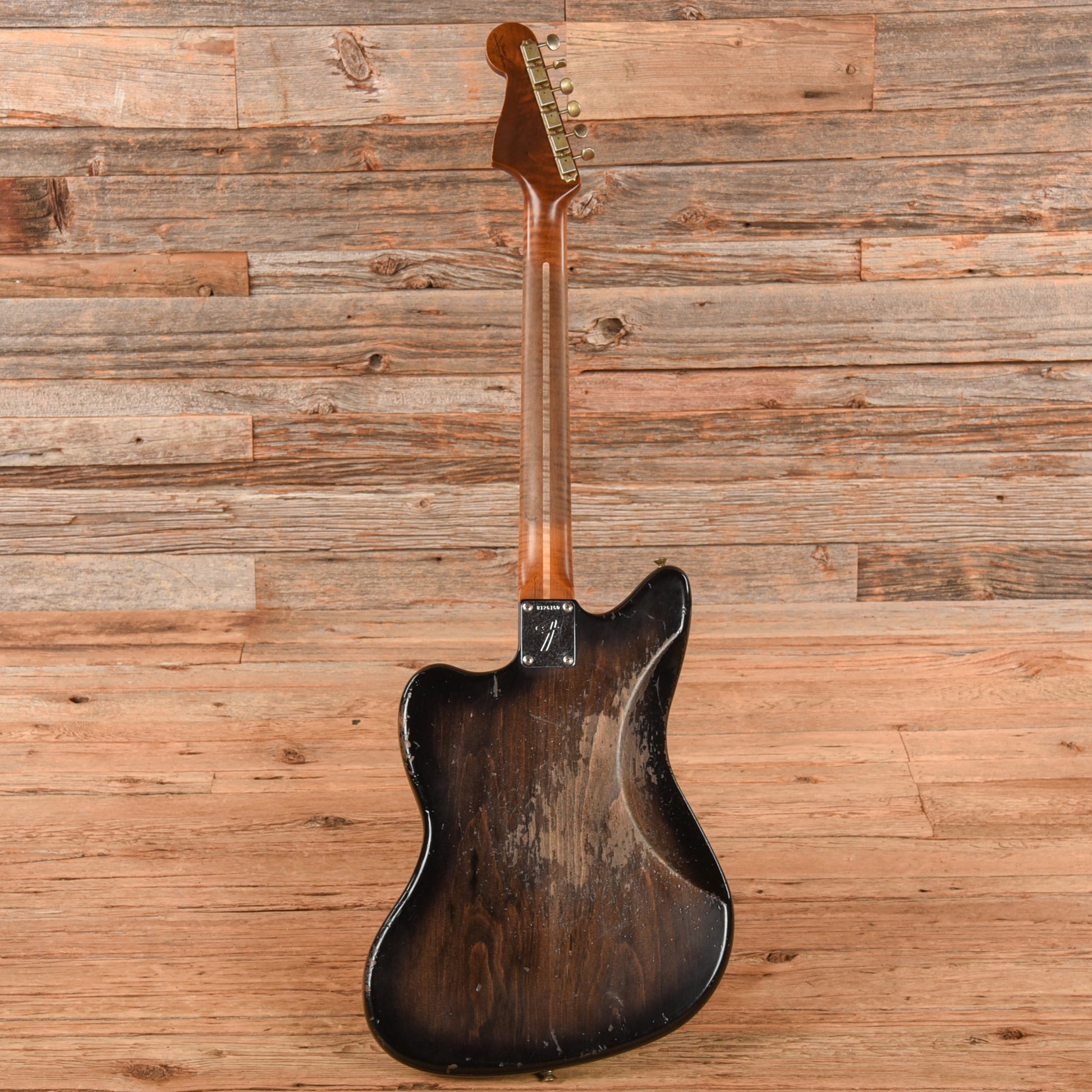 Fender Custom Shop '62 Pine Jazzmaster Heavy Relic Black 2024 Electric Guitars / Solid Body