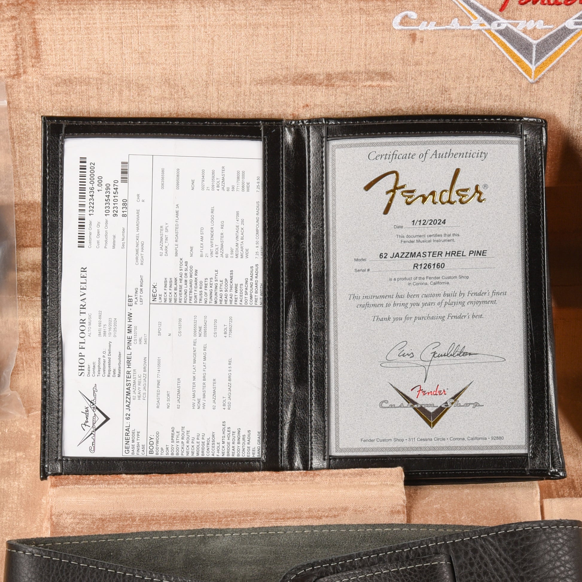 Fender Custom Shop '62 Pine Jazzmaster Heavy Relic Black 2024 Electric Guitars / Solid Body