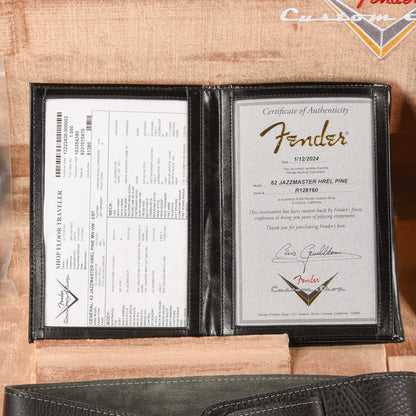 Fender Custom Shop '62 Pine Jazzmaster Heavy Relic Black 2024 Electric Guitars / Solid Body