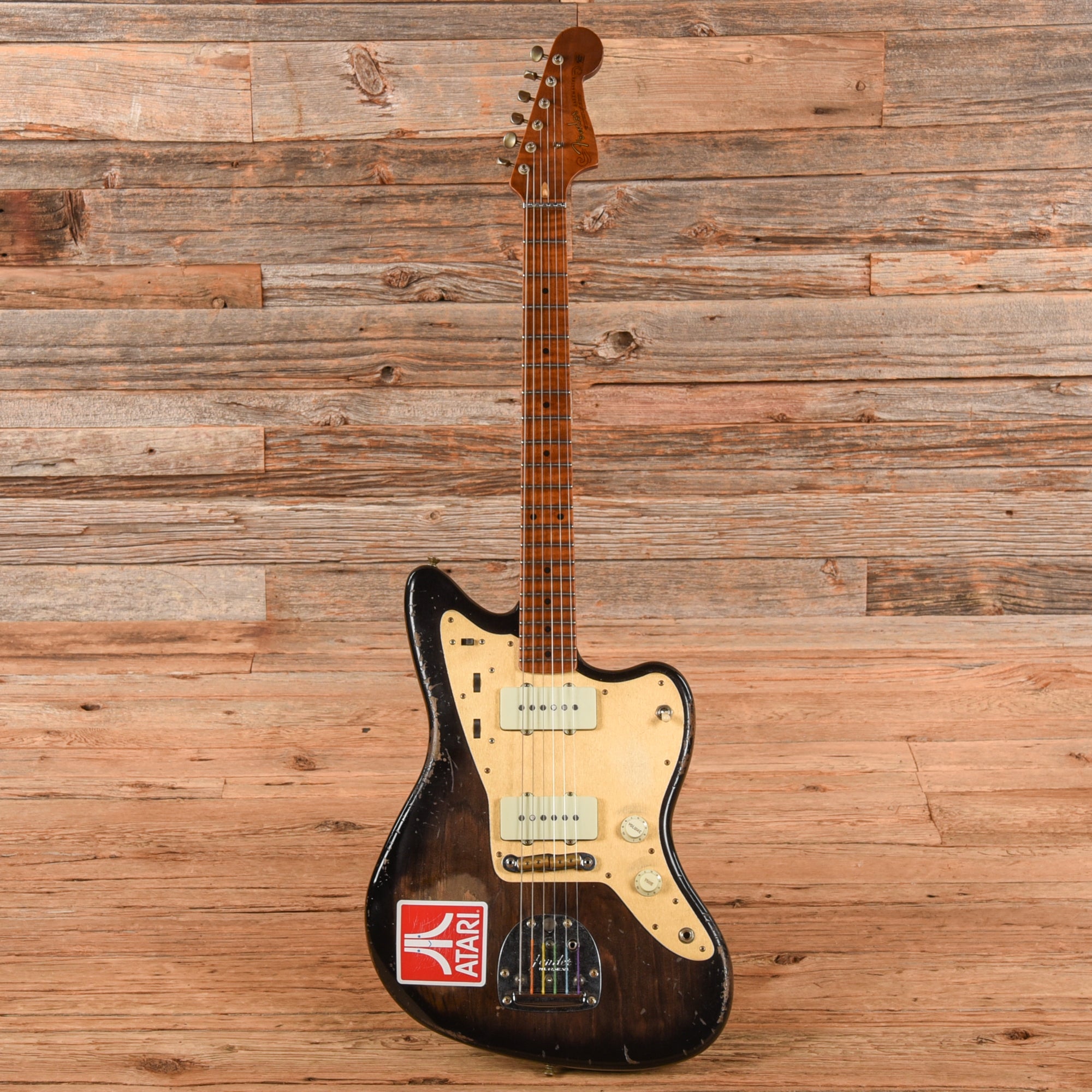 Fender Custom Shop '62 Pine Jazzmaster Heavy Relic Black 2024 Electric Guitars / Solid Body