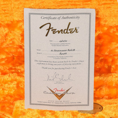 Fender Custom Shop '62 Stratocaster Heavy Relic Sunburst 2010 Electric Guitars / Solid Body