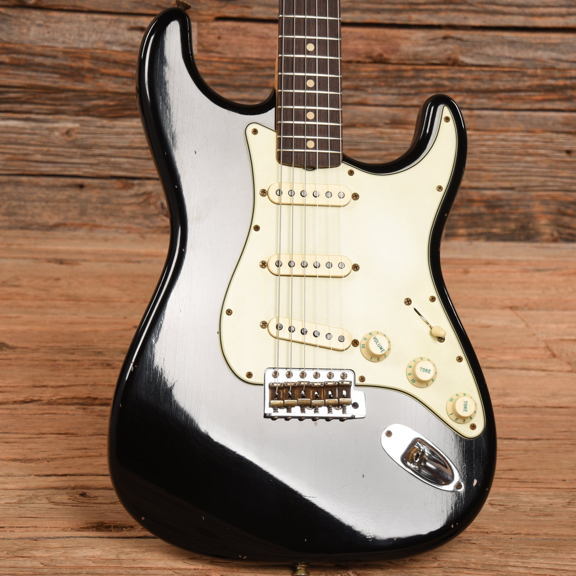 Fender Custom Shop '62 Stratocaster Journeyman Relic Black 2021 Electric Guitars / Solid Body