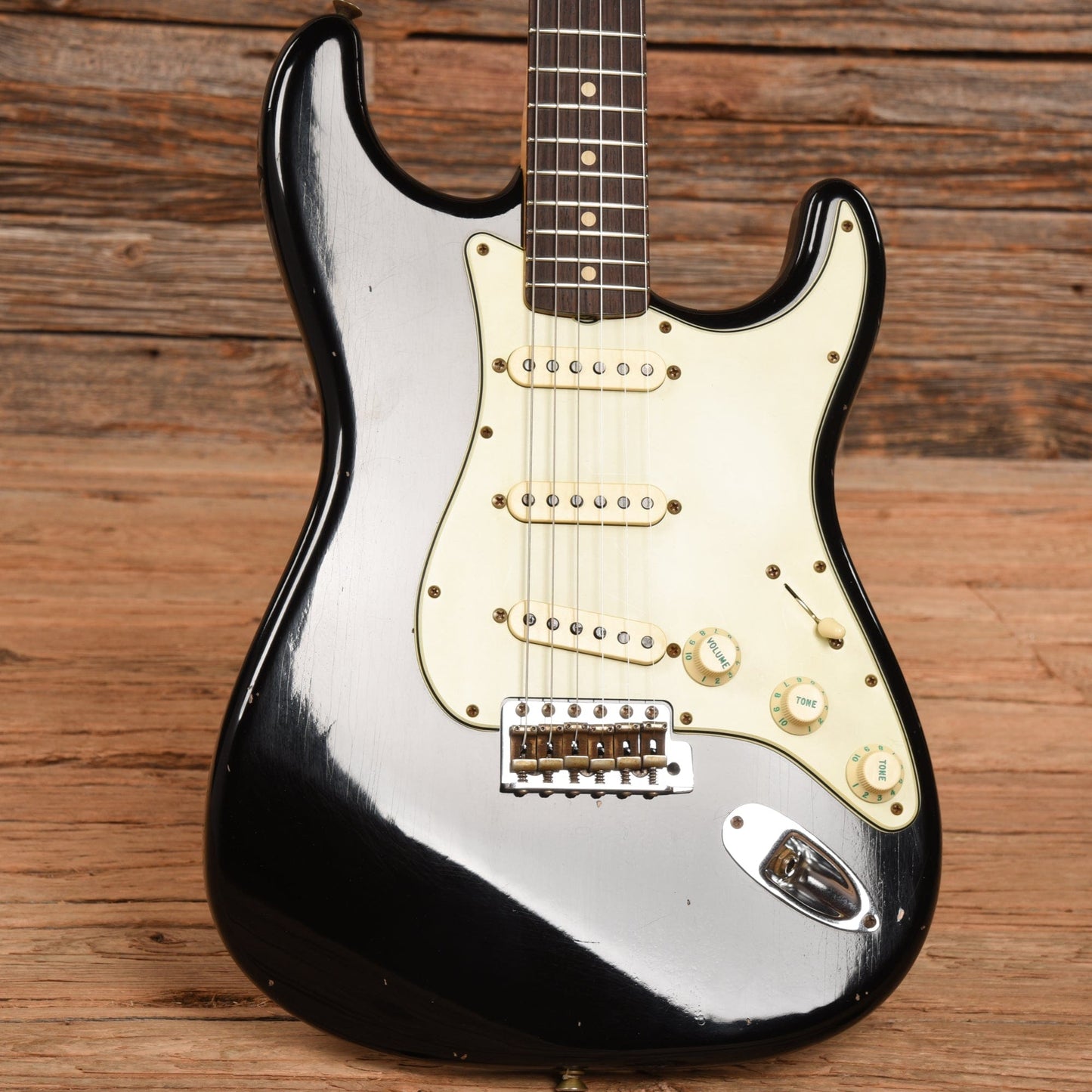 Fender Custom Shop '62 Stratocaster Journeyman Relic Black 2021 Electric Guitars / Solid Body