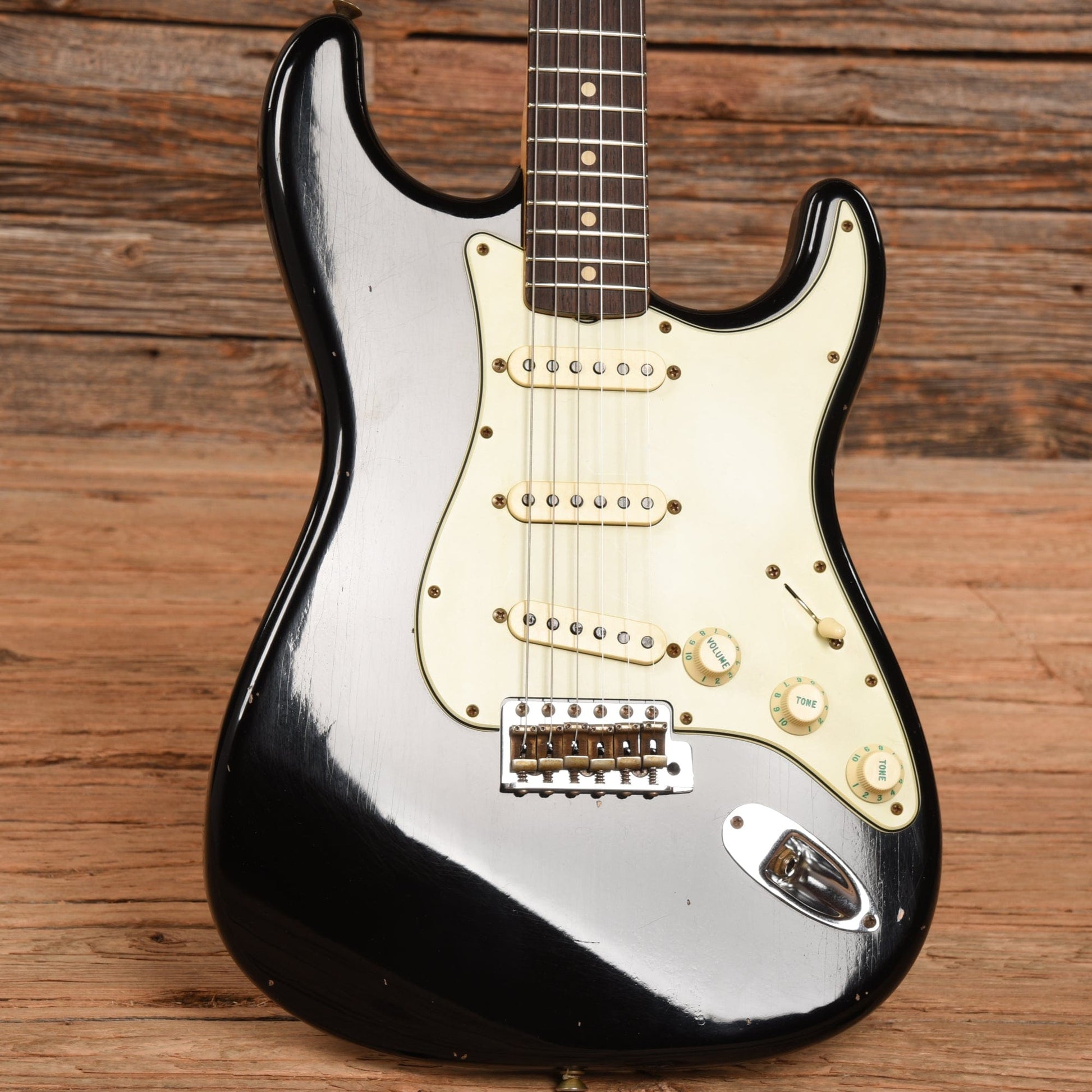 Fender Custom Shop '62 Stratocaster Journeyman Relic Black 2021 Electric Guitars / Solid Body