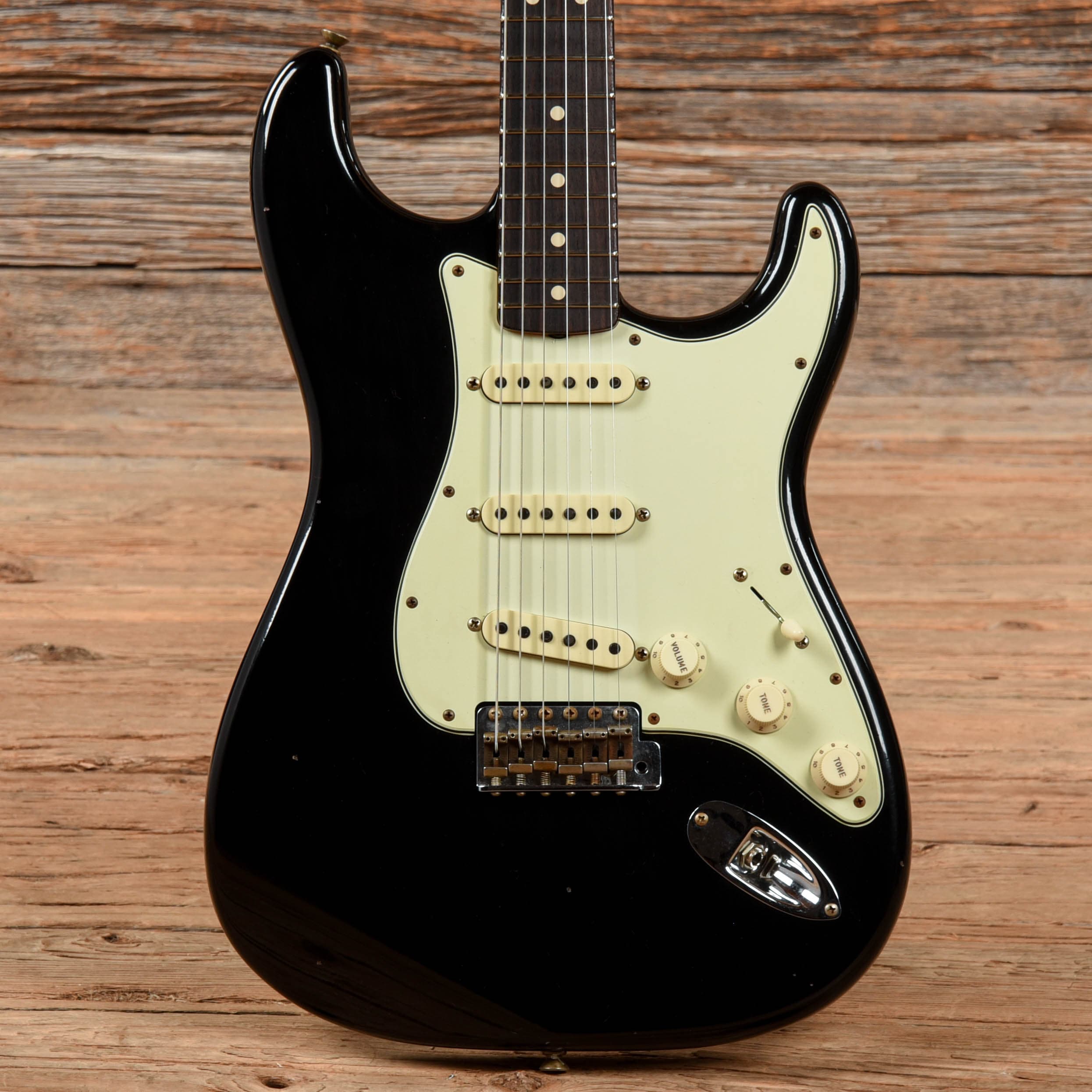 Fender Custom Shop 63 Stratocaster Reissue Journeyman Relic Black 2022 Electric Guitars / Solid Body