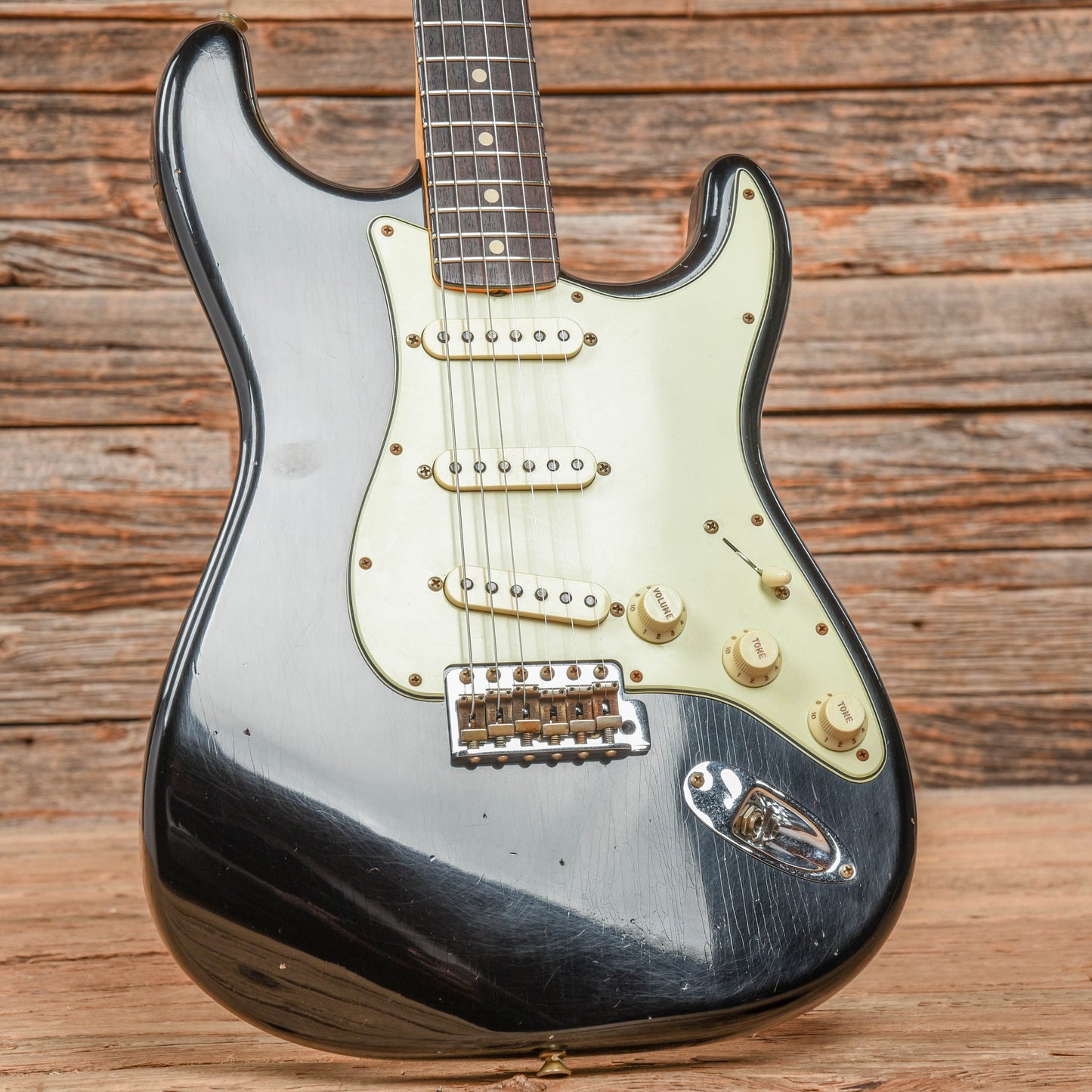 Fender Custom Shop 63 Stratocaster Reissue Journeyman Relic Black 2022 Electric Guitars / Solid Body