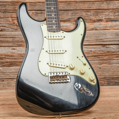 Fender Custom Shop 63 Stratocaster Reissue Journeyman Relic Black 2022 Electric Guitars / Solid Body