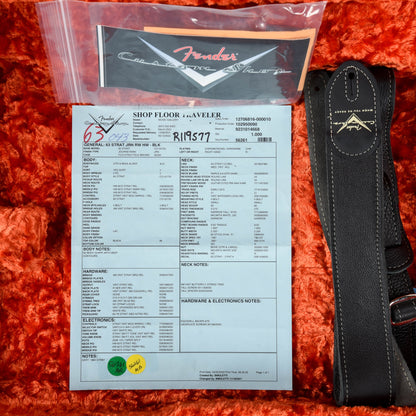 Fender Custom Shop 63 Stratocaster Reissue Journeyman Relic Black 2022 Electric Guitars / Solid Body