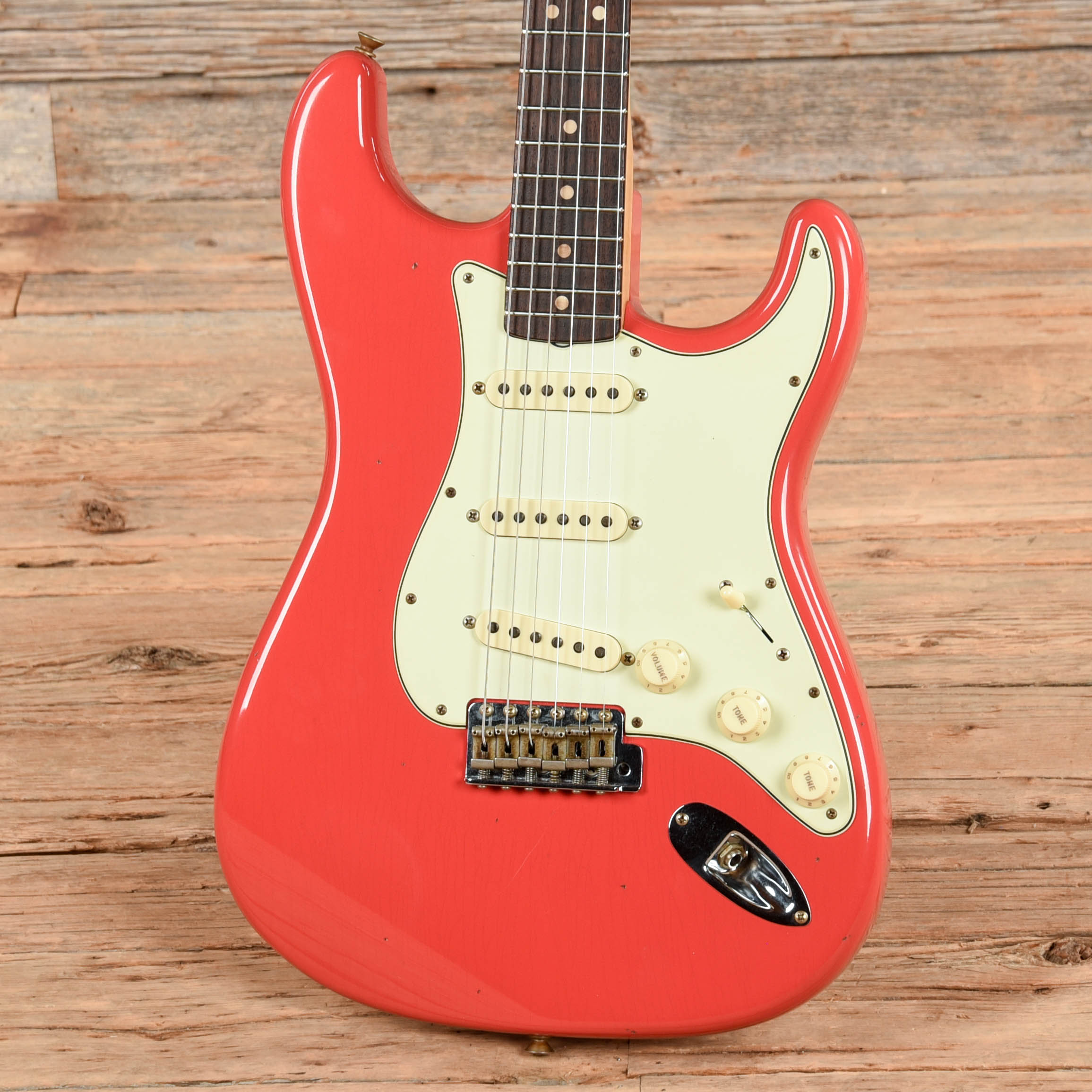 Fender Custom Shop 63 Stratocaster Reissue Journeyman Relic Fiesta Red 2024 Electric Guitars / Solid Body