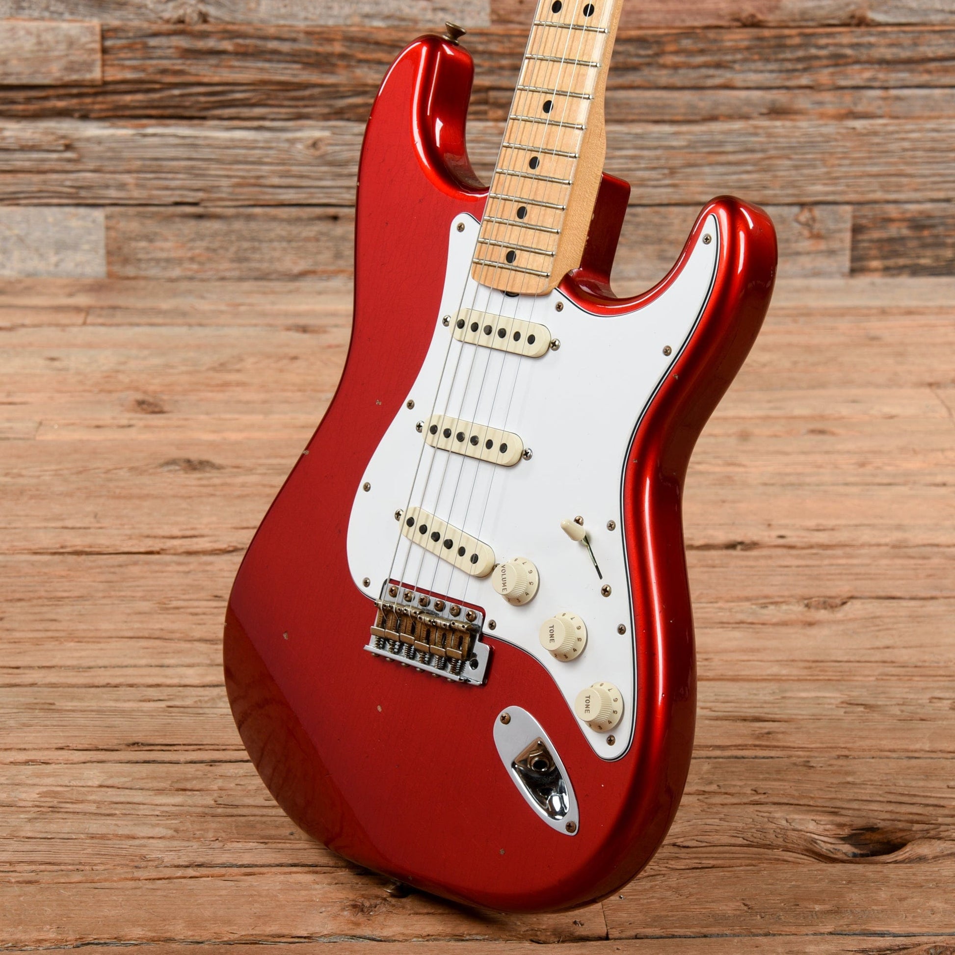 Fender Custom Shop '65 Stratocaster w/Maple Cap Neck Journeyman Relic Candy Apple Red 2021 Electric Guitars / Solid Body