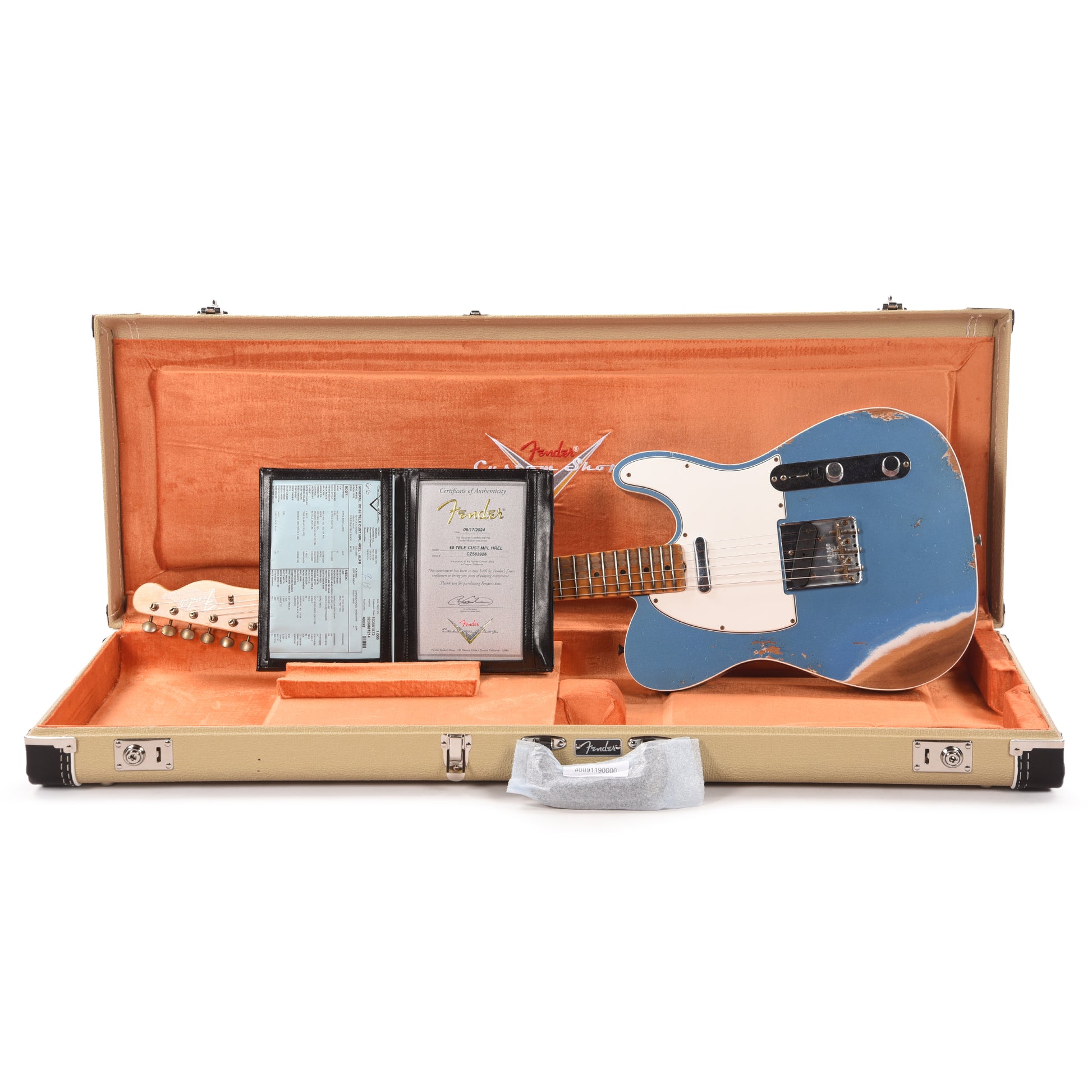 Fender Custom Shop '65 Telecaster Custom Heavy Relic Aged Lake Placid Blue Electric Guitars / Solid Body